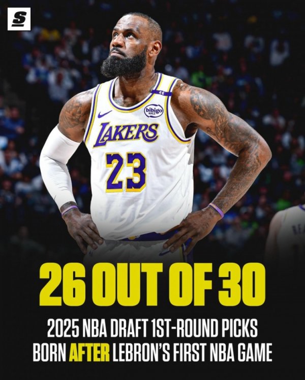 叫叔叔是不是太过分了？当詹姆斯首次亮相NBA时，今年的26个首轮选秀权还没有诞生