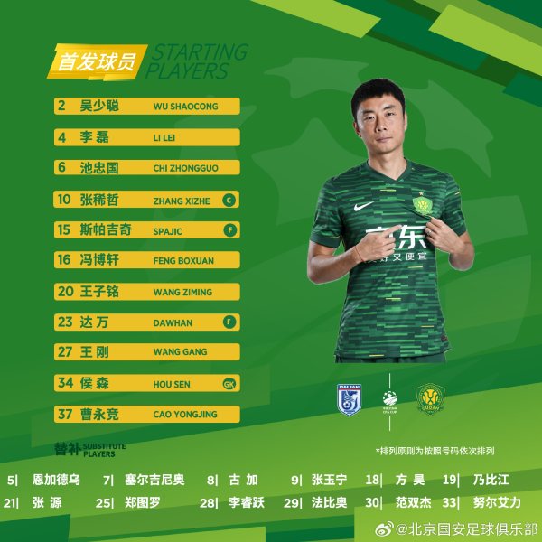 💚 北京国安今日杆位！ 重视每一场赛事   🔰 国安，必胜！