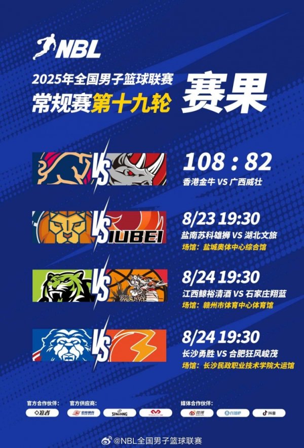 🏀NBL战报-香港金牛大胜广西威壮 本季主场作战  全胜 厄