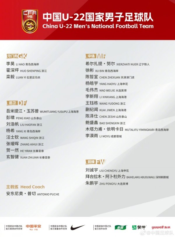 准备比赛  U23亚洲杯！U22国足名单：王钰栋领衔！蒯纪闻