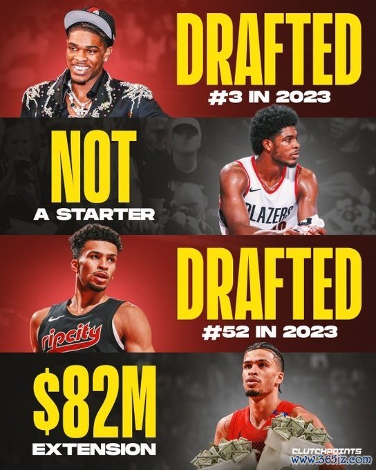 谁能想到？52顺位卡马拉8200万续约 同届同队探花亨德森前