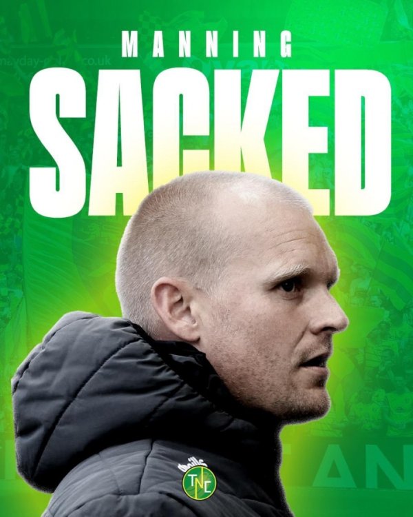 位居英冠第23身处降级区，官方：诺维奇解雇主指导教练员利亚姆