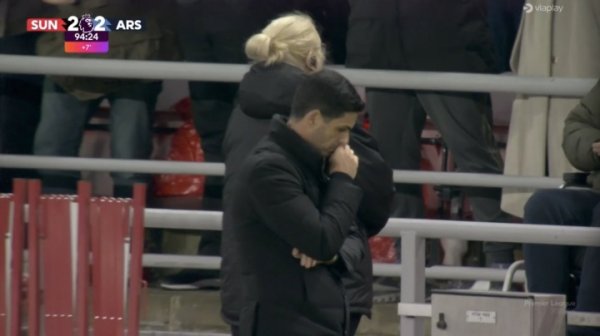 😣3分变1分！阿森纳补时遭绝平，场边阿尔特塔沉默了...